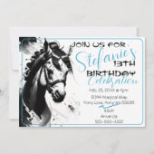 スピリットポニー8誕生日招待状 招待状 (正面)