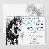 スピリットポニー9 誕生日招待状 招待状 (正面/裏面)