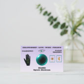 スピリットメディア，緑の水晶玉，パルミストリ，タロット 名刺 (スタンド正面)