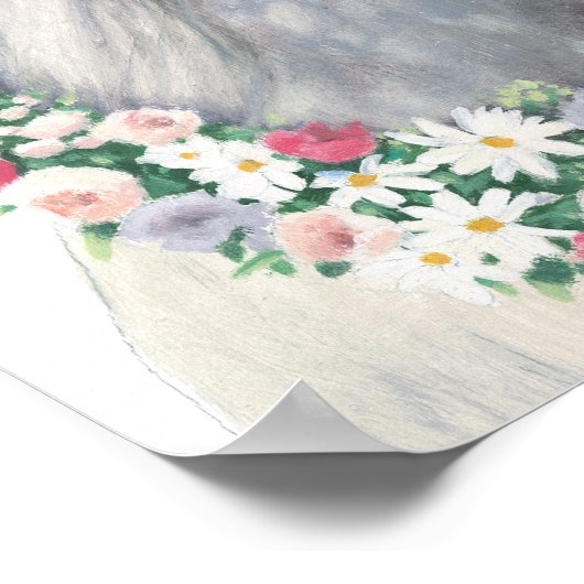 スピリットユニコーン(花の首付のまわりにき) ポスター (角)