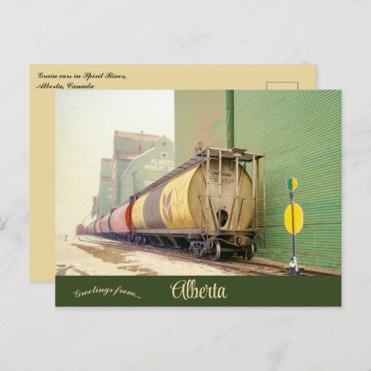 スピリットリバーでグレインカーAlbertaカナダ ポストカード (正面/裏面)