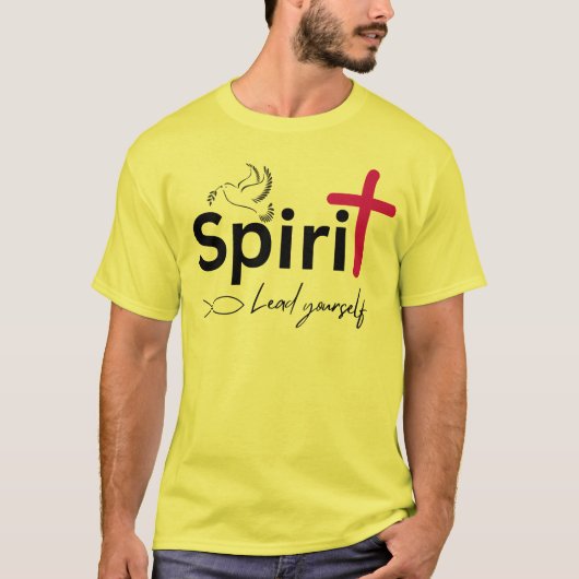 スピリットリード自分 – 感動的引用文デザイン Tシャツ (正面)