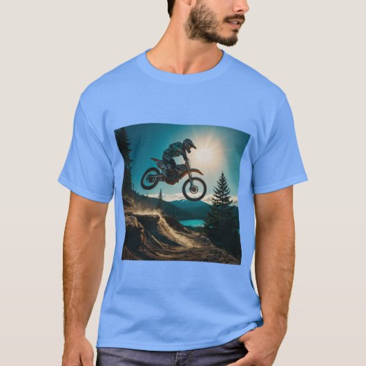 スピリットレイクのモトクロスレーサー Tシャツ (正面)