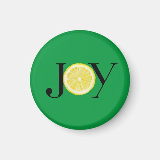スピリットレモンスライスの果実「Joy」グリーンマグネ マグネット (正面)