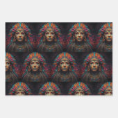 スピリットレルム – 神秘的な先住民アメリカファンタジー ラッピングペーパーシート (正面)