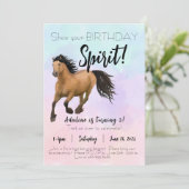 スピリット誕生日フラット招待状5 x 7 招待状 (スタンド正面)