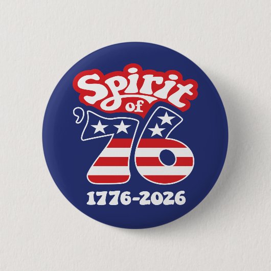 スピリット76 - Groovy USA 250 - 1776-2026 缶バッジ (正面)