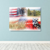 スピリット・オブ・アメリカ・コラージュ キャンバスプリント (インサイチュ (ウッドフロア))