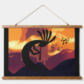 スピリット・オブ・ココペリ砂漠の風景サンセット 吊り下げ型タペストリー (正面2)