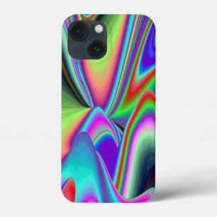 スピリット・オブ・サマーブリーズ、抽象芸術3Dレインボワート iPhone 13 MINIケース