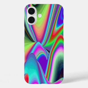 スピリット・オブ・サマーブリーズ、抽象芸術3Dレインボワート iPhone 16 PLUSケース
