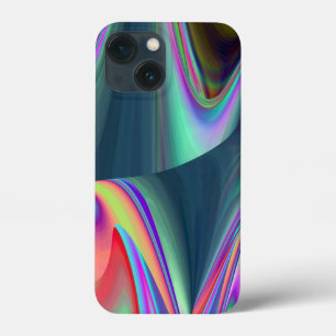 スピリット・オブ・サマーブリーズ、抽象芸術3Dレインボワート iPhone 13 MINIケース