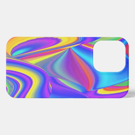 スピリット・オブ・サマーブリーズ、抽象芸術3Dレインボワート iPhoneケース (裏面横)