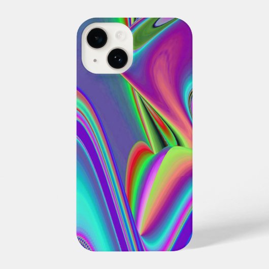 スピリット・オブ・サマーブリーズ、抽象芸術3Dレインボワート iPhoneケース (裏面)