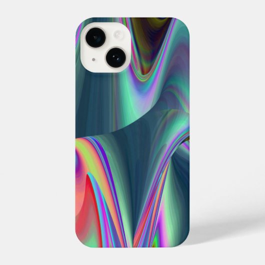 スピリット・オブ・サマーブリーズ、抽象芸術3Dレインボワート iPhoneケース (裏面)