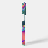 スピリット・オブ・サマーブリーズ、抽象芸術3Dレインボワート iPhoneケース (右側面)