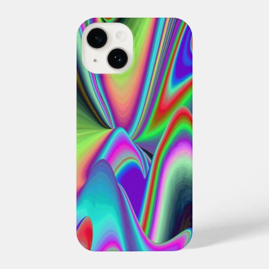 スピリット・オブ・サマーブリーズ、抽象芸術3Dレインボワート iPhoneケース (裏面)