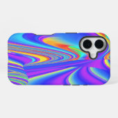スピリット・オブ・サマーブリーズ、抽象芸術3Dレインボワート iPhone 16ケース (裏面横)