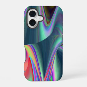 スピリット・オブ・サマーブリーズ、抽象芸術3Dレインボワート iPhone 16ケース