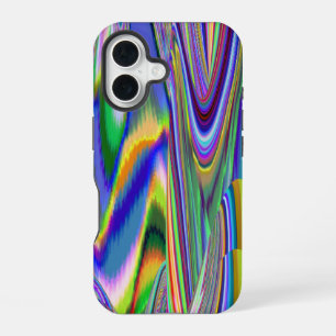 スピリット・オブ・サマーブリーズ、抽象芸術3Dレインボワート iPhone 16ケース