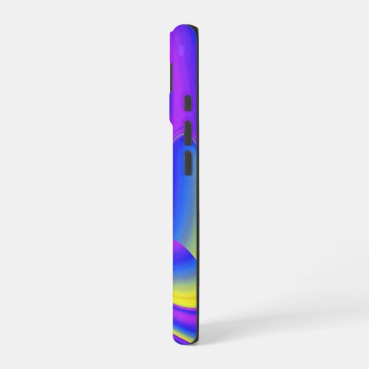 スピリット・オブ・サマーブリーズ、抽象芸術3Dレインボワート iPhone 16ケース (左側面)