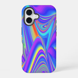 スピリット・オブ・サマーブリーズ、抽象芸術3Dレインボワート iPhone 16ケース