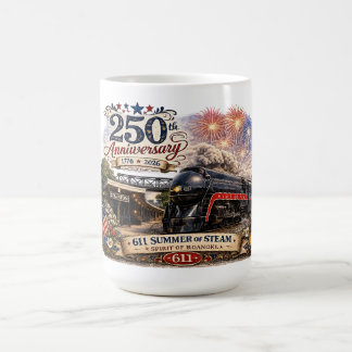 "スピリット・オブ・ロアノーク"611蒸気機関車 コーヒーマグカップ