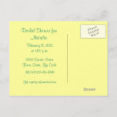 スピリット・オブ・春アールヌーボーブライダルはがき インビテーションポストカード (裏面)