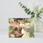 スピリット・オブ・春アールヌーボーブライダルはがき インビテーションポストカード (スタンド正面)