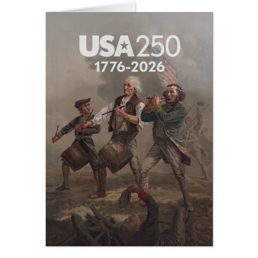 スピリット・オブ・76 – アメリカ250th Greeting Card (正面)