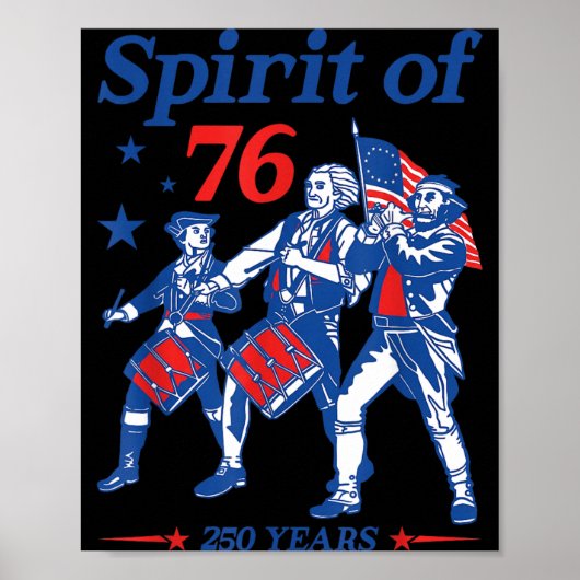 スピリット・オブ・76 ヴィンテージ アメリカ独立250周年 ポスター (正面)