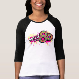 "スピリット・オブ・80's" レディースマルチピンクロゴTシャツ Tシャツ