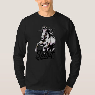 スピリット グラフィック 馬好き 馬術ライダー 馬 Tシャツ