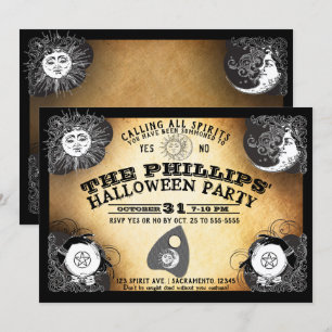 スピリット·ボード·ハロウィーン·スピリッツ·ハウンティング·パーティー 招待状