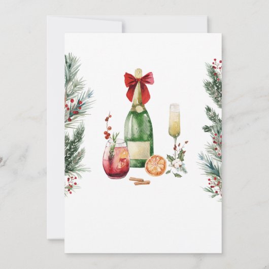 スピリツブライトカクテルホリデークリスマスパーティー 招待状 (裏面)