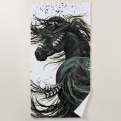 スピリ威厳のあるットホースビーチバイビアール ビーチタオル (正面)