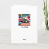 スピルトラックドライバーのおもしろい誕生日 カード (裏面)