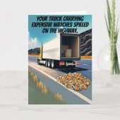 スピルトラックドライバーのおもしろい誕生日 カード (正面)