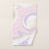 スピル – パステルピンク、黄、紫 バスタオルセット (ハンドタオル)