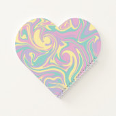 スピル – パステルピンク、黄、紫、緑 ノートブック (裏面)