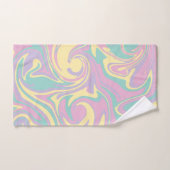 スピル – パステルピンク、黄、紫、緑 バスタオルセット (ハンドタオル)