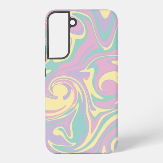 スピル – パステルピンク、黄、紫、緑 SAMSUNG GALAXYケース (裏面)