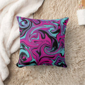 スピル – ピンク、紫、青、黒の装飾用クッション クッション (ブランケット)