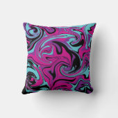 スピル – ピンク、紫、青、黒の装飾用クッション クッション (裏面)