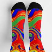 スピル – 渦巻く液体虹 ソックス (上部)
