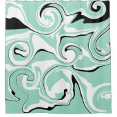 スピル – 緑（ミント） シャワーカーテン (正面)