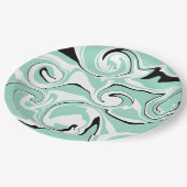 スピル – 緑（ミント） ペーパープレート (アングル)