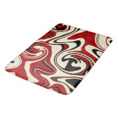 スピル – 赤とクリーム バスマット (アングル)