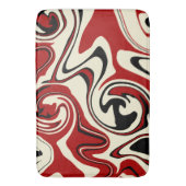 スピル – 赤とクリーム バスマット (正面縦)