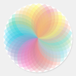 スピログラフスタイルラウンドステッカー ラウンドシール